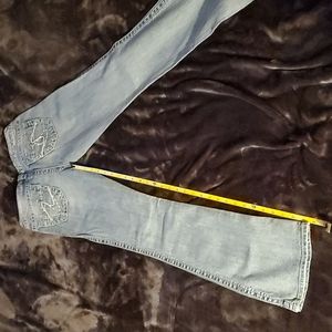 Light wash silver jeans